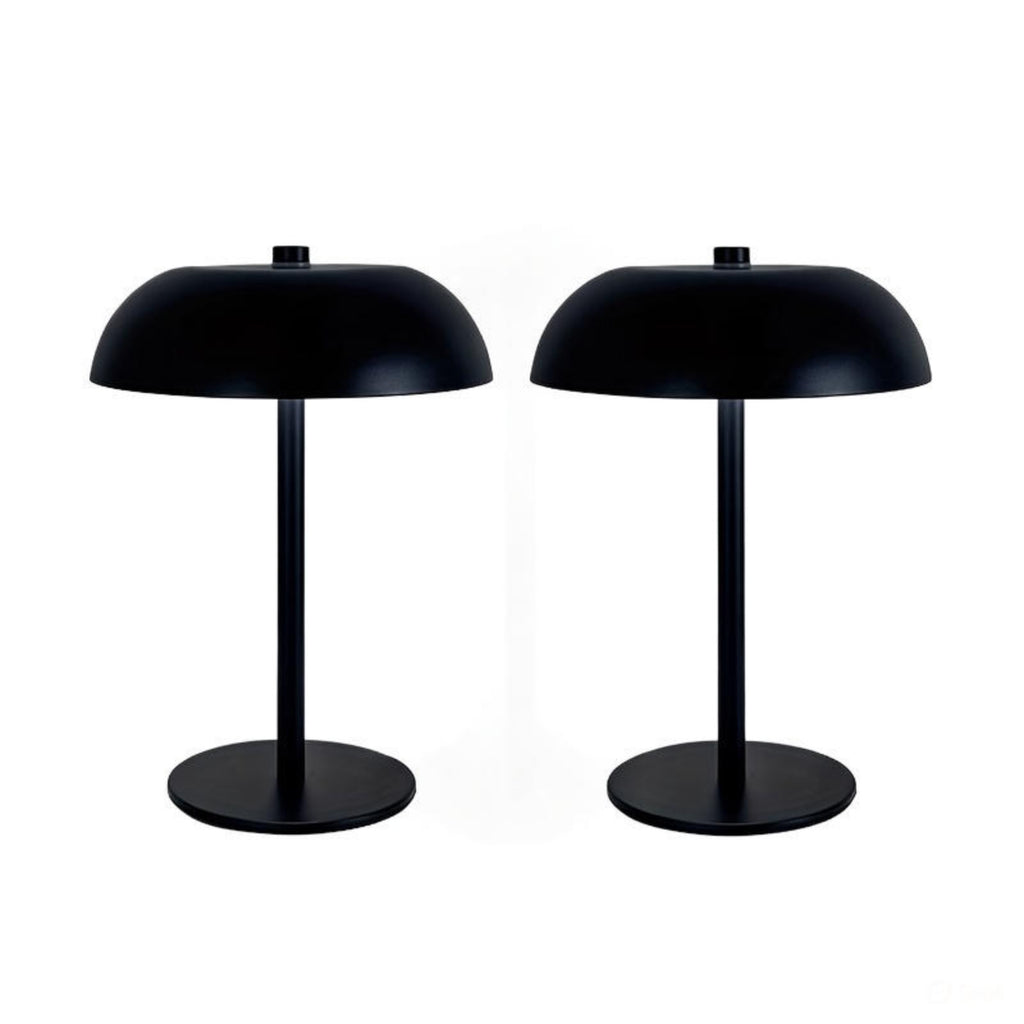 Lot de 2 lampes champignon sans fil en métal doré brossé, tactiles