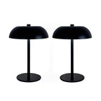 Lot de 2 lampes champignon sans fil en métal doré brossé, tactiles
