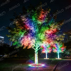 Spot extérieur en anneau LED pour tronc d'arbre, aluminium IP65