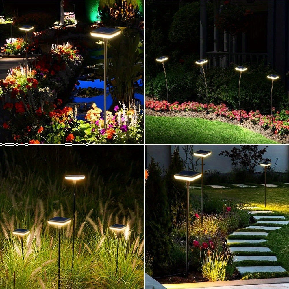 Lampe solaire de jardin oscillante sur tige souple, lot de 4 IP65