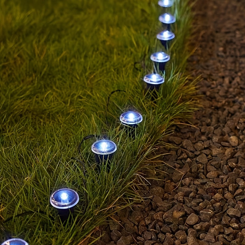 Guirlande solaire de 40 mini piquets lumineux pour bordure, 10 m