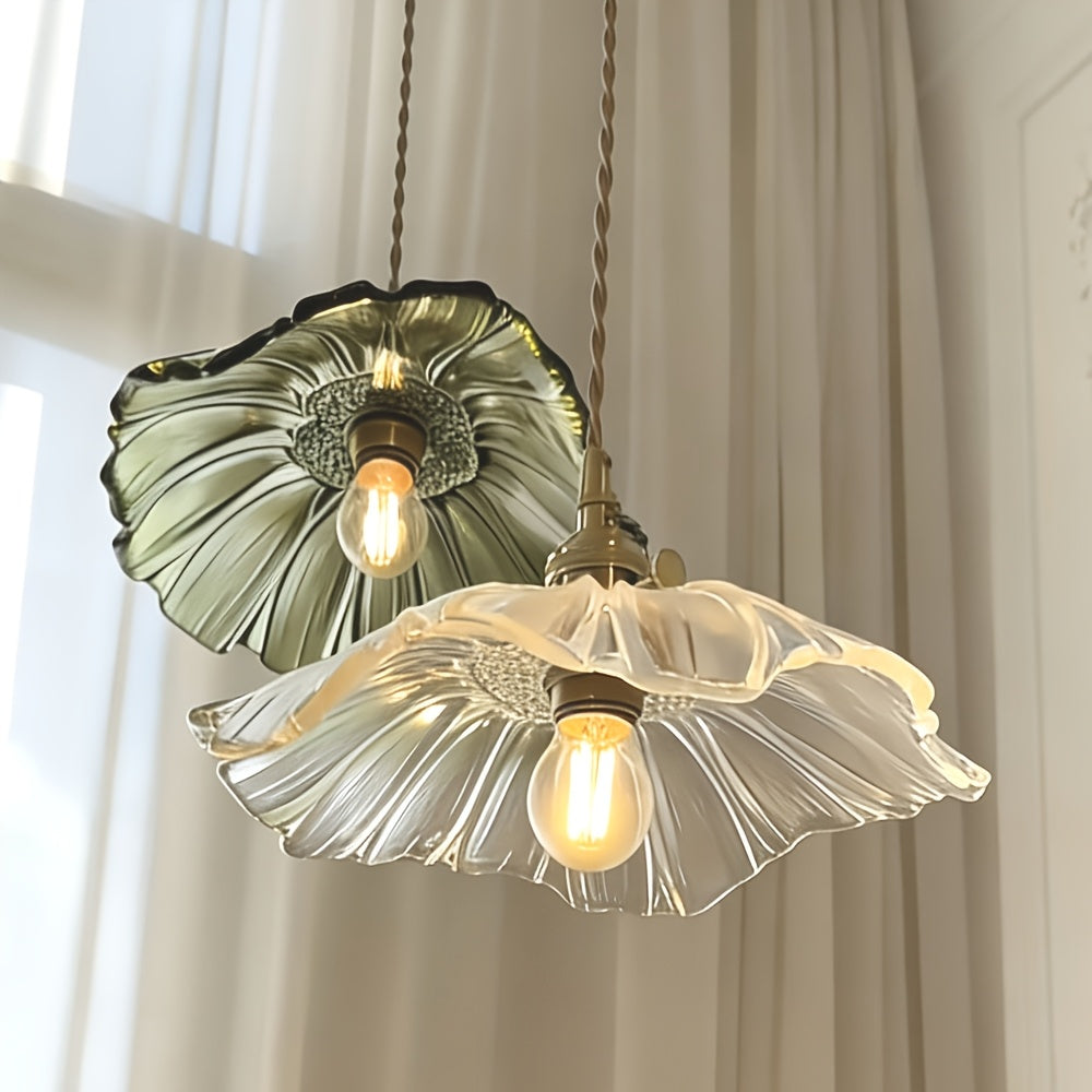 Abat-jour fleur de lotus en plastique transparent, Ø 27,5 cm