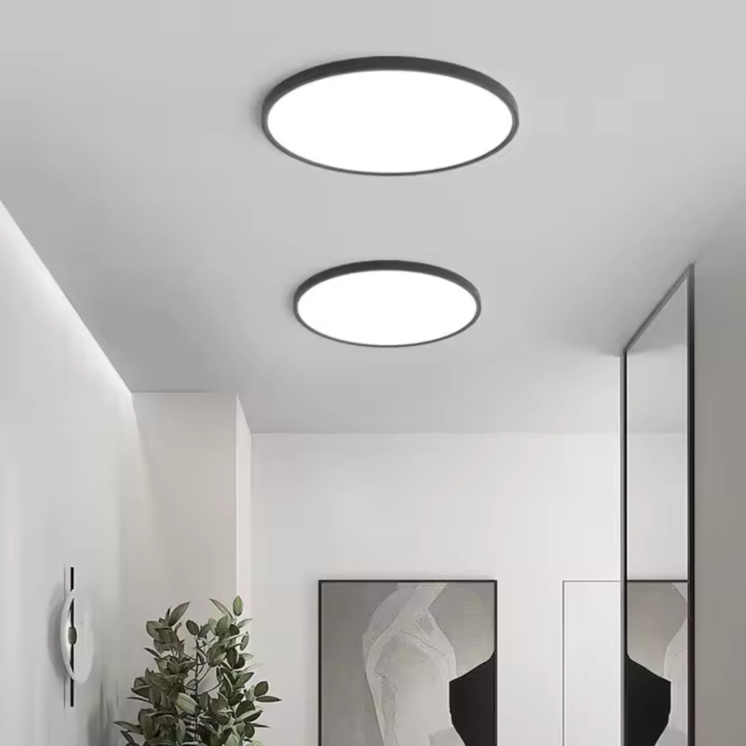 Plafonnier LED rond Ø 37 cm cerclé de noir, 33 W blanc froid 6000K