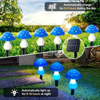 Guirlande solaire de champignons bleus à planter, 8 modes