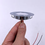 Spot LED encastrable chromé extra-plat Ø 72 mm, 12 V ou 24 V