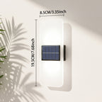 Applique murale solaire LED en acrylique, blanc chaud ou blanc froid