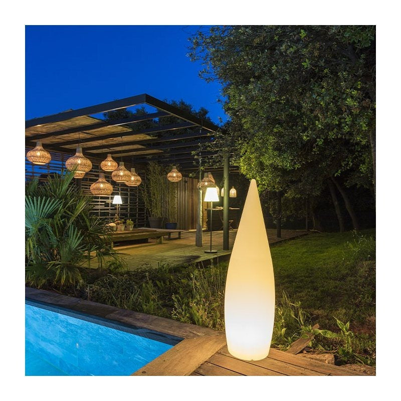 Lampadaire goutte LED sans fil multicolore avec télécommande