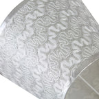 Lot de 2 abat-jour à motif argenté ondulé et liseré, Ø 22 cm