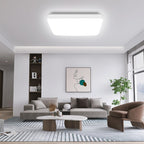 Lot de 2 plafonniers LED carrés 21,5 cm, blanc froid 6500 K