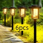 Lot de 6 lampes solaires de jardin rétro à filament, 59 cm