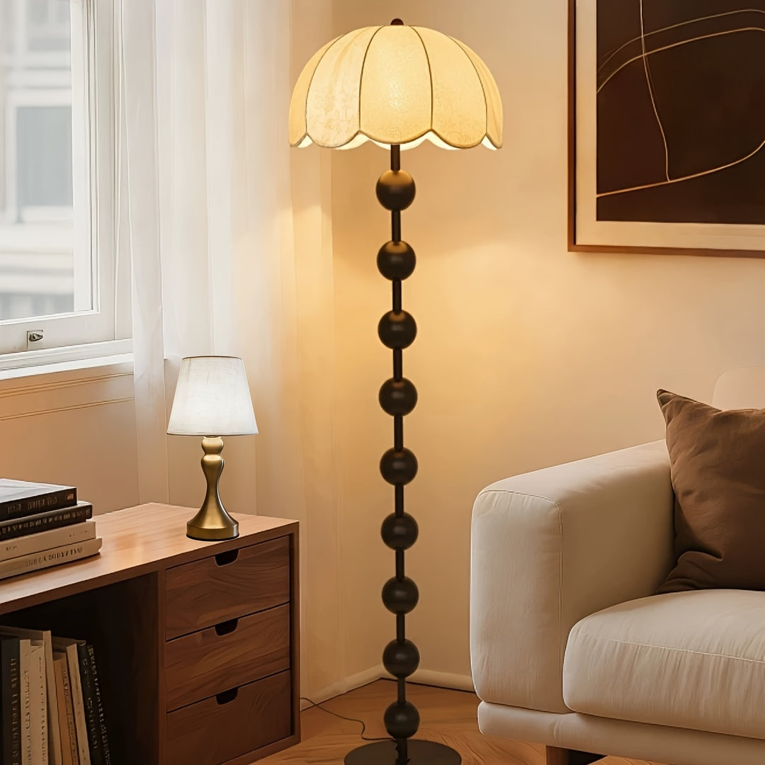 Base en sablier métallique + abat-jour en lin / Style minimaliste ins