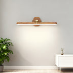 Applique murale LED barre rotative effet bois, tactile et sans fil