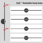 Applique murale design tige LED 72 cm rechargeable, lot de 2