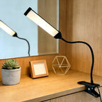 Lampe à pince barre 96 LED noire pour manucure et dessin, col métal