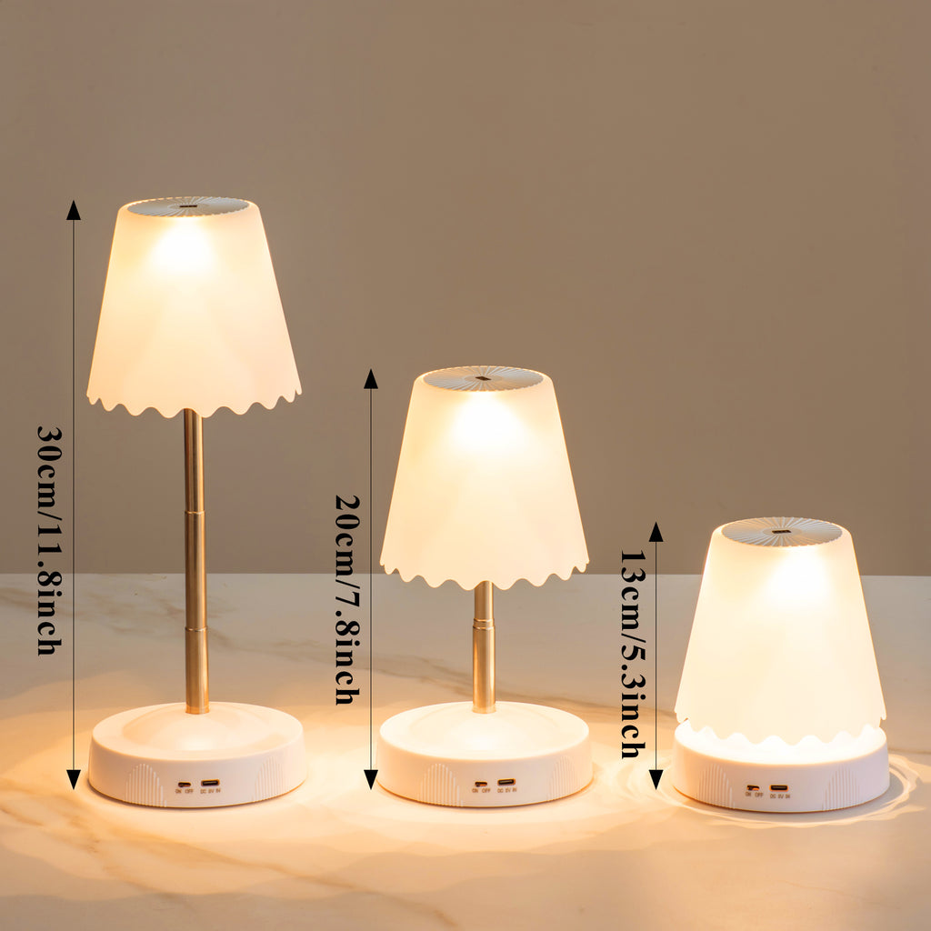 Lampe gestuelle sans fil en cloche, RVB, blanc, orange ou rose