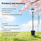 Lampadaire solaire 150 cm avec mangeoire à oiseaux et jardinière