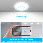 Spot LED encastrable extra-plat Ø 17 cm, 12 W blanc froid, lot de 12