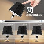 Lampe sans fil pour bouteille, abat-jour ondulé, recharge USB-C