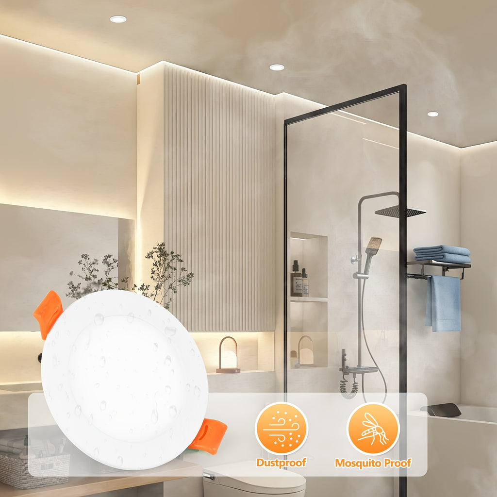 Spot LED encastrable lot de 10, 5 W, trois teintes, IP44