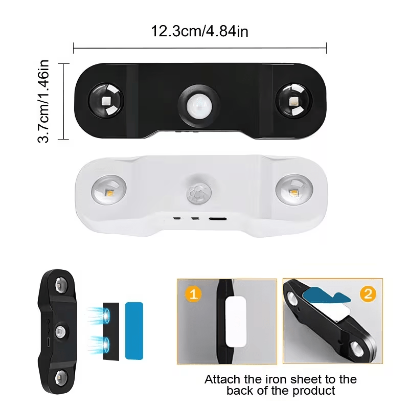 Applique murale LED sans fil haut et bas rechargeable, lot de 4