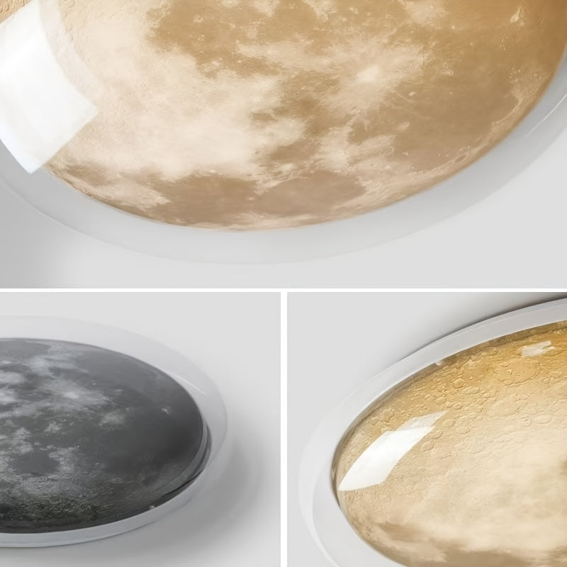 Plafonnier LED lune Ø 40 cm, télécommande, minuterie et mémoire
