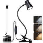 Lampe de bureau à clip en forme de trompette noire