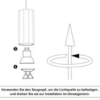 Suspension 4 cylindres facettés noirs GU10, barre de 60 cm