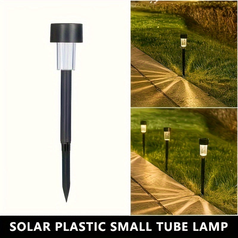 Lot de 24 balises solaires de jardin noires à 3 lumières, IP44