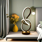 Lampe de bureau LED design en nœud lumineux, 31,5 cm, 3 teintes