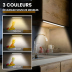 Barres LED à détecteur par 3 ou par 6, trois teintes et variateur