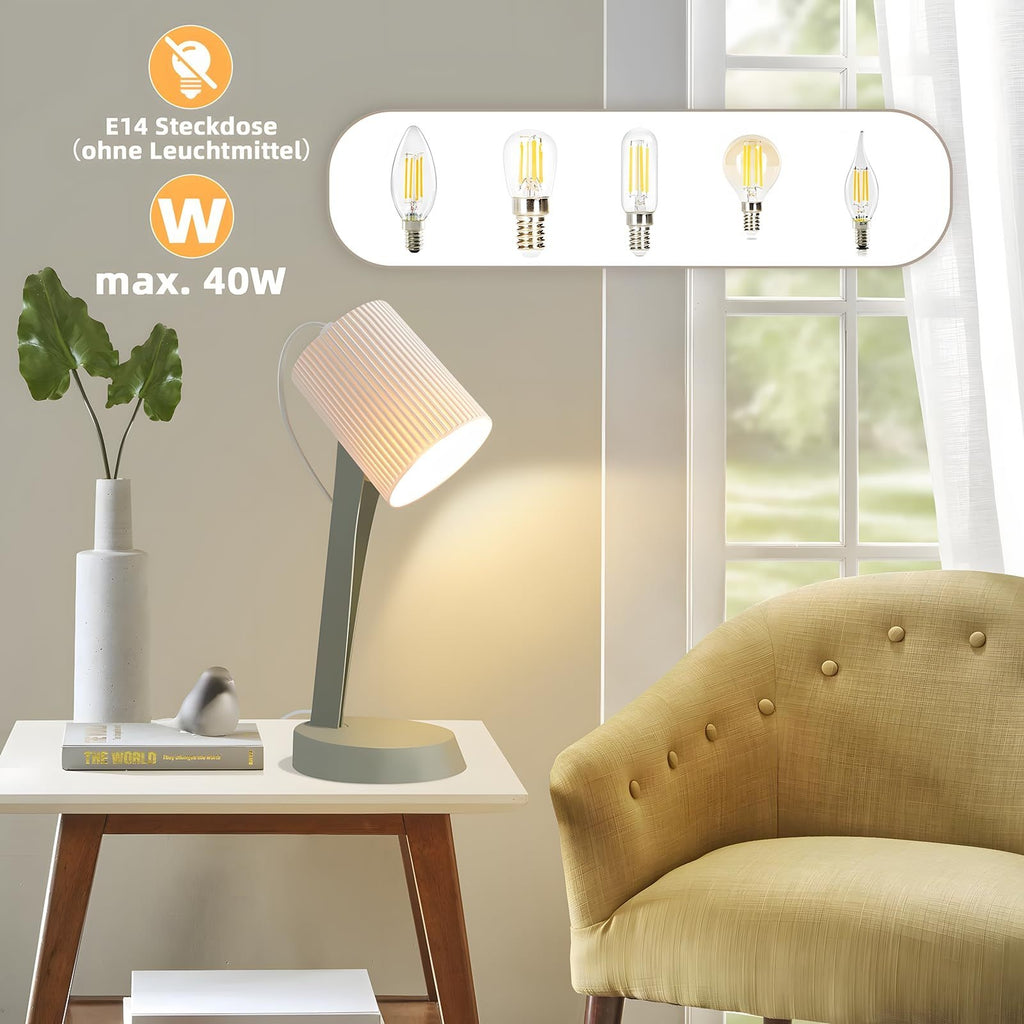 Lot de 2 lampes de chevet E14 orange, petite ou orientable