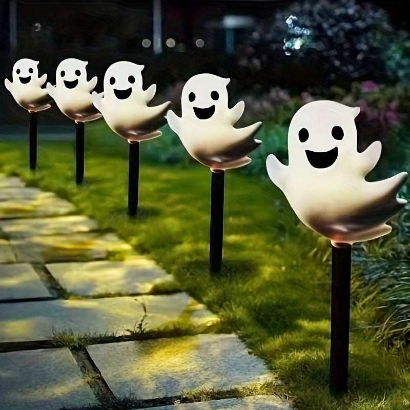 Guirlande solaire de 5 momies lumineuses à planter pour Halloween