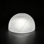 Verre de remplacement dôme dépoli à veinures blanches, Ø 20 cm, E27