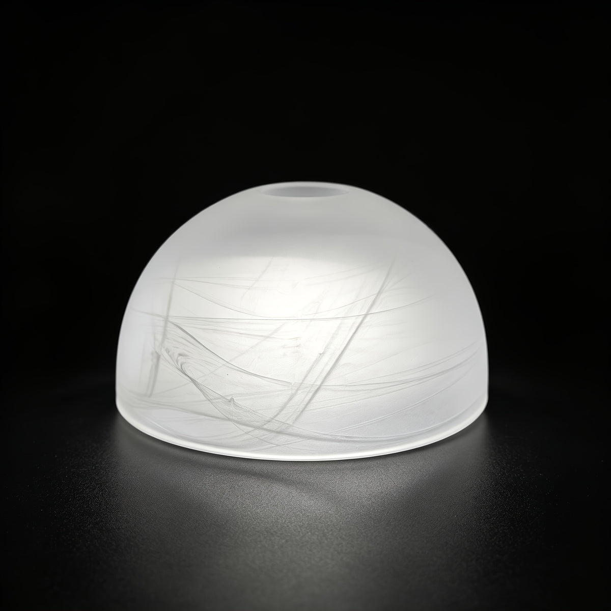 Verre de remplacement dôme dépoli à veinures blanches, Ø 20 cm, E27