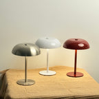 Lot de 2 lampes champignon sans fil en métal doré brossé, tactiles