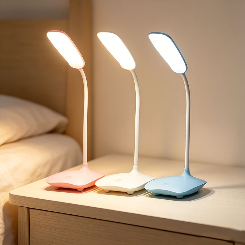 Lampe de bureau rechargeable au col de cygne orientable