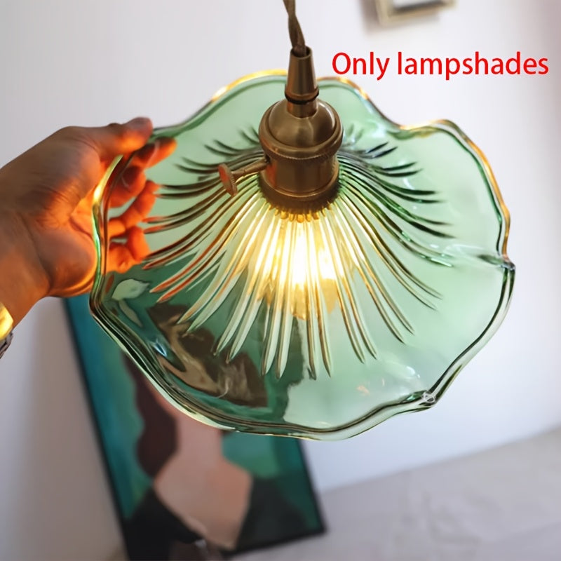 Verre de remplacement transparent ondulé en corolle, Ø 23 cm