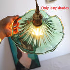 Verre de remplacement transparent ondulé en corolle, Ø 23 cm
