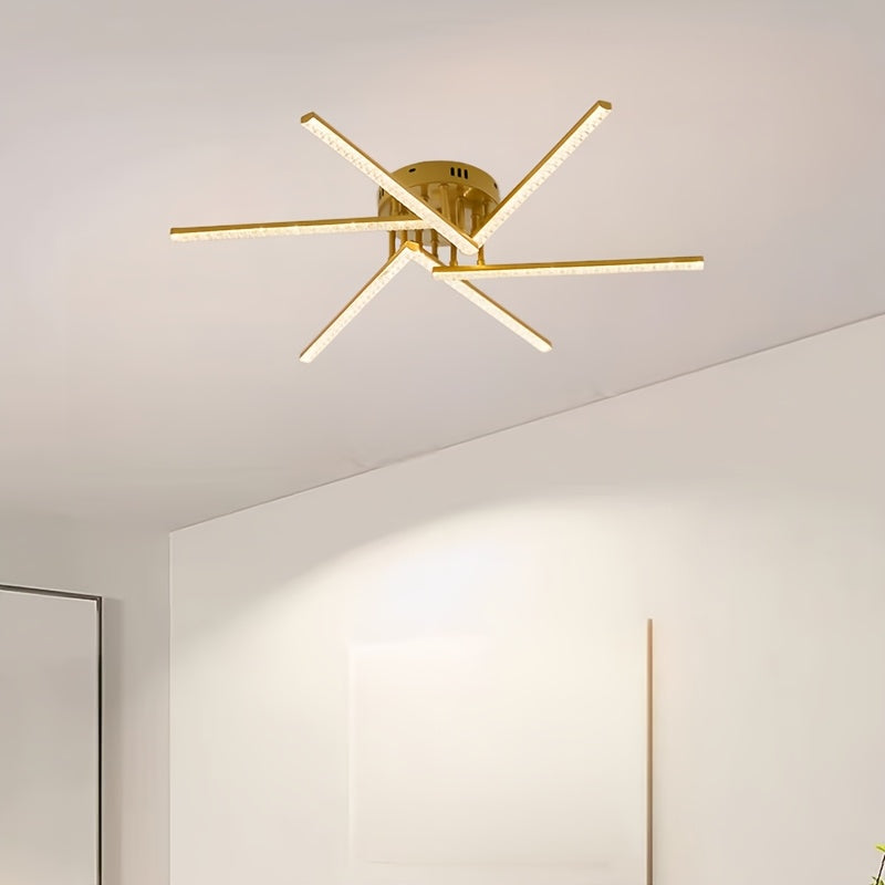 Plafonnier étoile à branches LED en trois finitions
