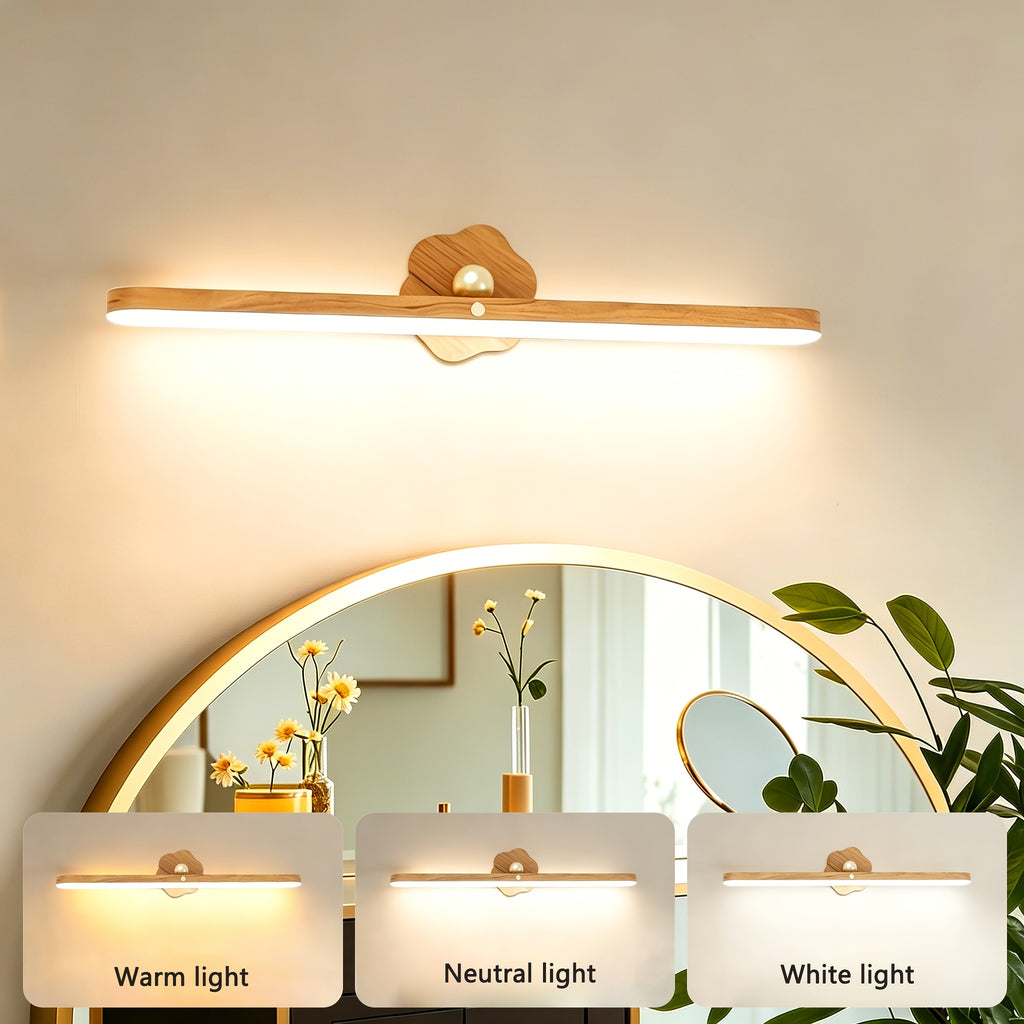 Applique murale LED noire rotative de 30 cm, liseuse sans fil