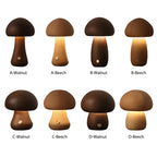 Lampe champignon en bois sans fil, veilleuse tactile rechargeable