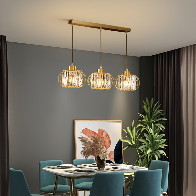 Trois lumières suspendues pour salon et salle à manger