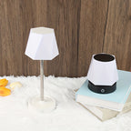 Lampe de bureau LED sans fil à tige télescopique, abat-jour hexagonal