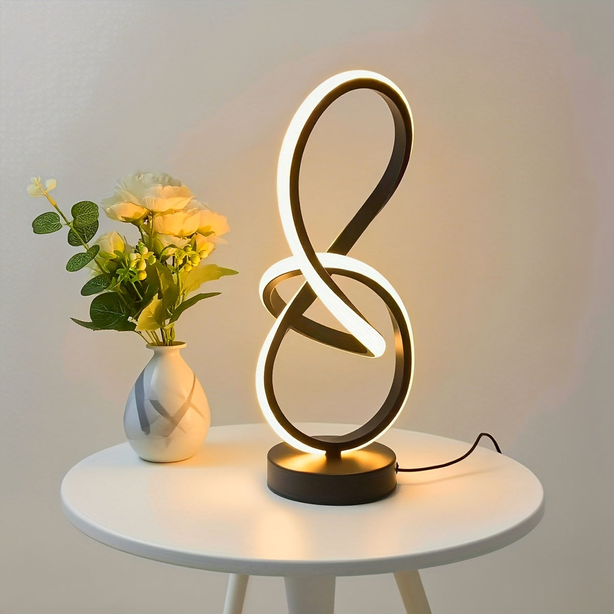 Lampe design en nœud de métal et bande LED