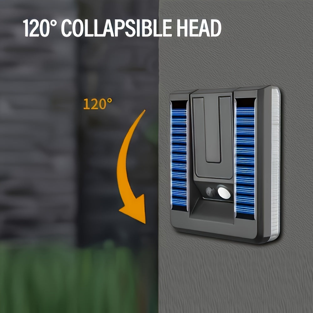 Applique solaire pliable à détecteur, tête rabattable à 120°
