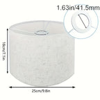 Lot de 2 abat-jour cylindriques aspect lin écru, Ø 25 x H 18 cm