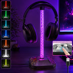 Lampe d'ambiance support de casque, tube à bulles RVB tactile