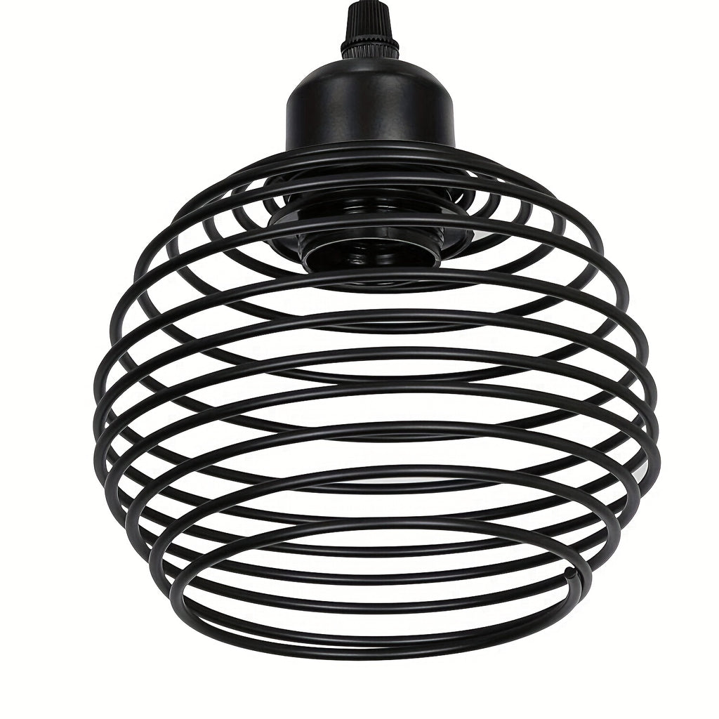 Suspension 3 lumières sur barre en métal noir, douilles E27