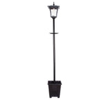 Lampadaire solaire 150 cm avec mangeoire à oiseaux et jardinière