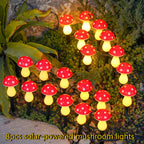 8 Lampes Solaires En Forme De Champignon. / Éclairage paysager de la cour
